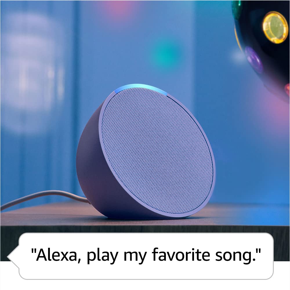 Echo Pop (Newest gen) | Full sound compact Wi-Fi and Bluetooth smart speaker with Alexa | Glacier White