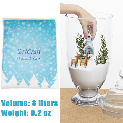 EriCraft Artificial Snow,8 Liters, 9.2 oz, Plastic Snow for Decoration and Handcraft