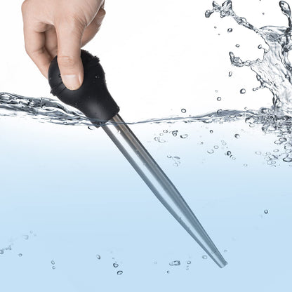 JY COOKMENT Stainless Steel Turkey Baster Baster Syringe for Cooking Meat Injector Set with 2 Marinade Needles 1 Cleaning Brush for Home Baking Kitchen Tool