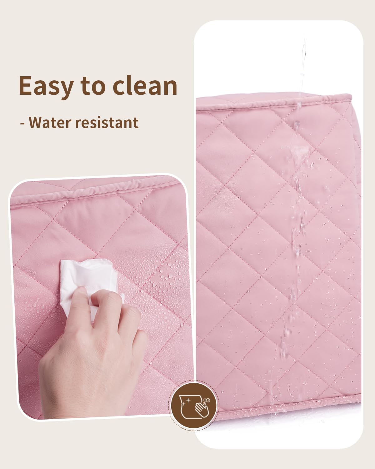 CEI-CEI Baby Diaper Caddy Organizer Large Nursery Storage Basket with Handles for Newborn Essentials, Portable Car Organizer for Diapers(Pink)