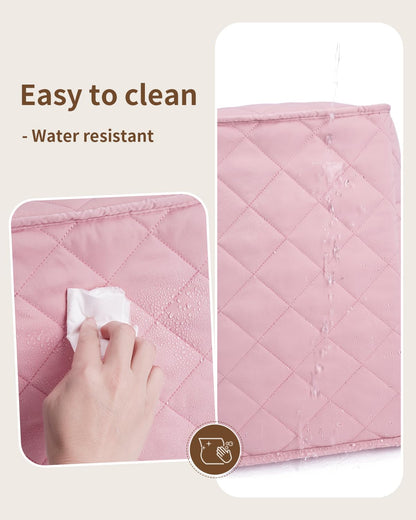 CEI-CEI Baby Diaper Caddy Organizer Large Nursery Storage Basket with Handles for Newborn Essentials, Portable Car Organizer for Diapers(Pink)