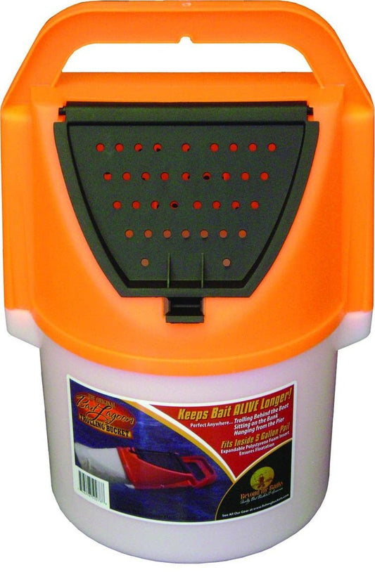 Challenge Plastics 50354 Bait Lagoon Trolling Bucket, Orange, One Size