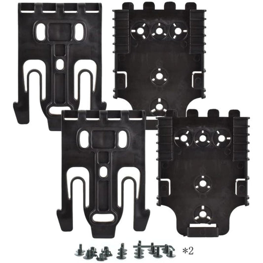 2 Pack QLS Kit, Quick Locking System Kit with Qls 19 and Qls22l for Quick Connect Drop Leg Holster Platform and Mid-Ride Universal Belt Loop Flex Adapte