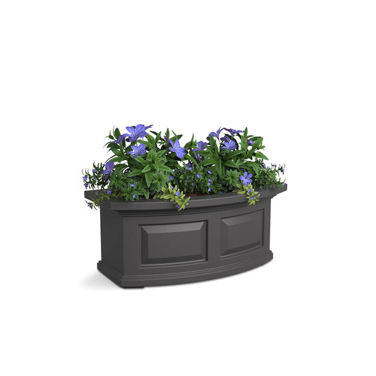Mayne Nantucket 2-Foot Window Box – Self-Watering, Weather-Resistant Planter for Flowers – Durable Design for Outdoor Use, Perfect for Windows