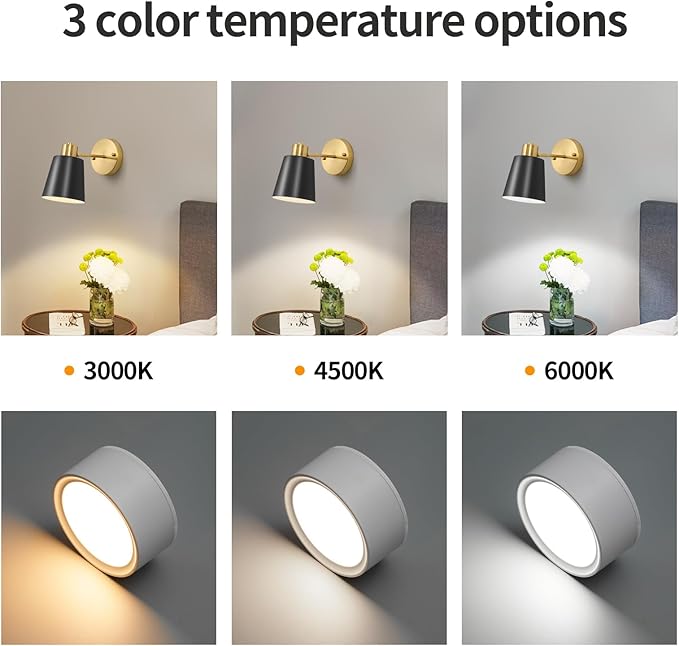 2 Pack Black and Gold Wireless Battery Operated Wall Sconces, Dimmable Battery Powered Wall Decor Set of 2, Cordless Wall Light Lamp with Remote Control for Bedroom Living Room