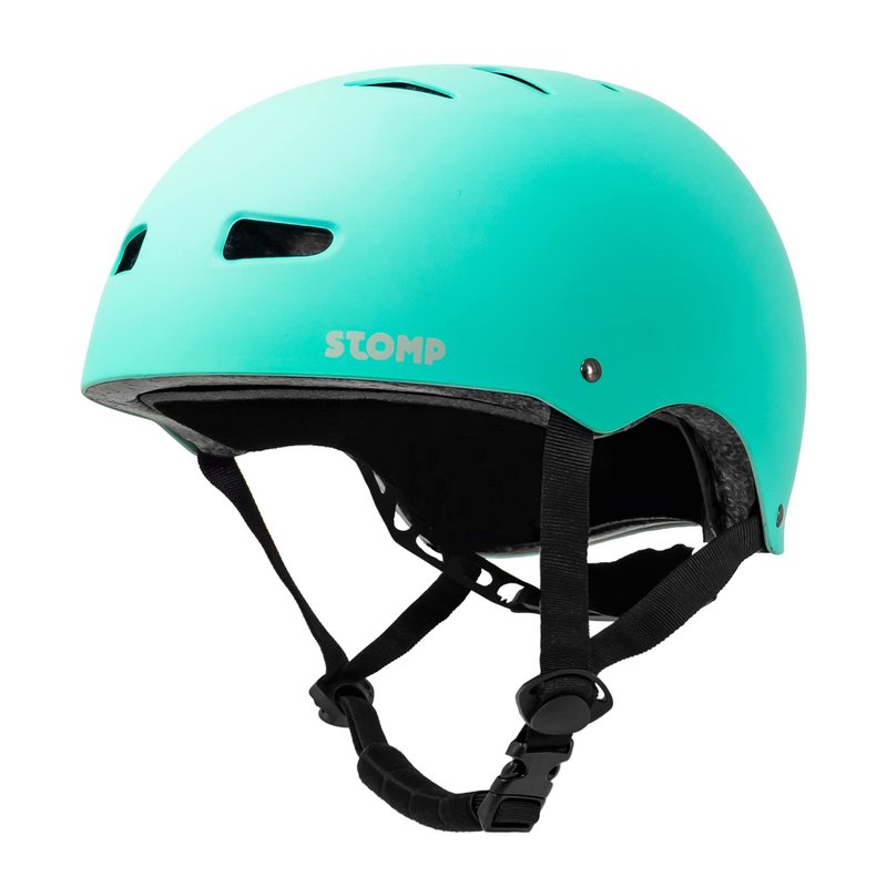 STOMP Skateboard Helmet - Removable Liners Ventilation Multi-Sport Scooter Inline Skating for Youth & Adults (Matte Mint Green, Large)