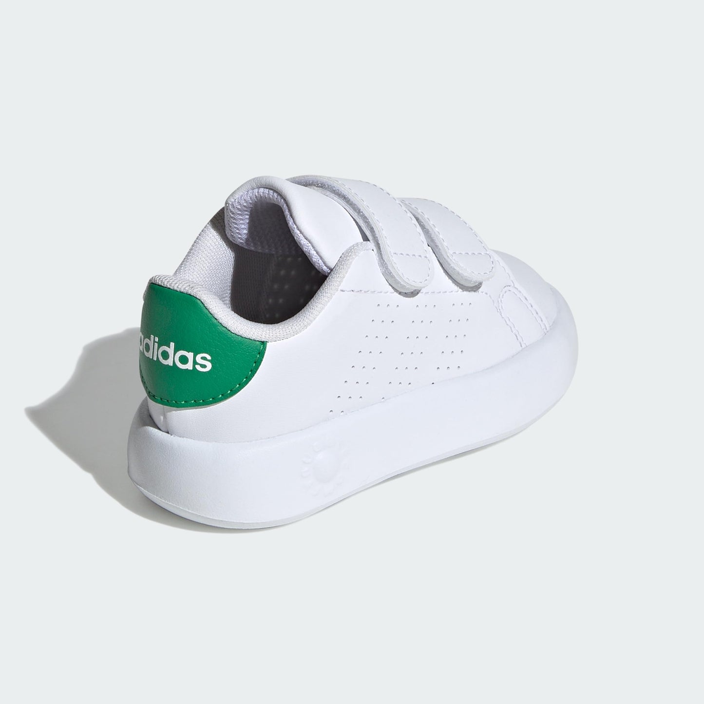 adidas Unisex Baby Advantage Shoes Kids, Cloud White/Cloud White/Green, 5.5 UK Child