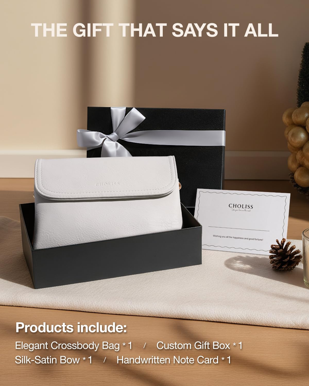 CHOLISS Small Crossbody Bags for Women, Vegan Leather Cell Phone Purse, Mini Travel Purse with Adjustable Strap
