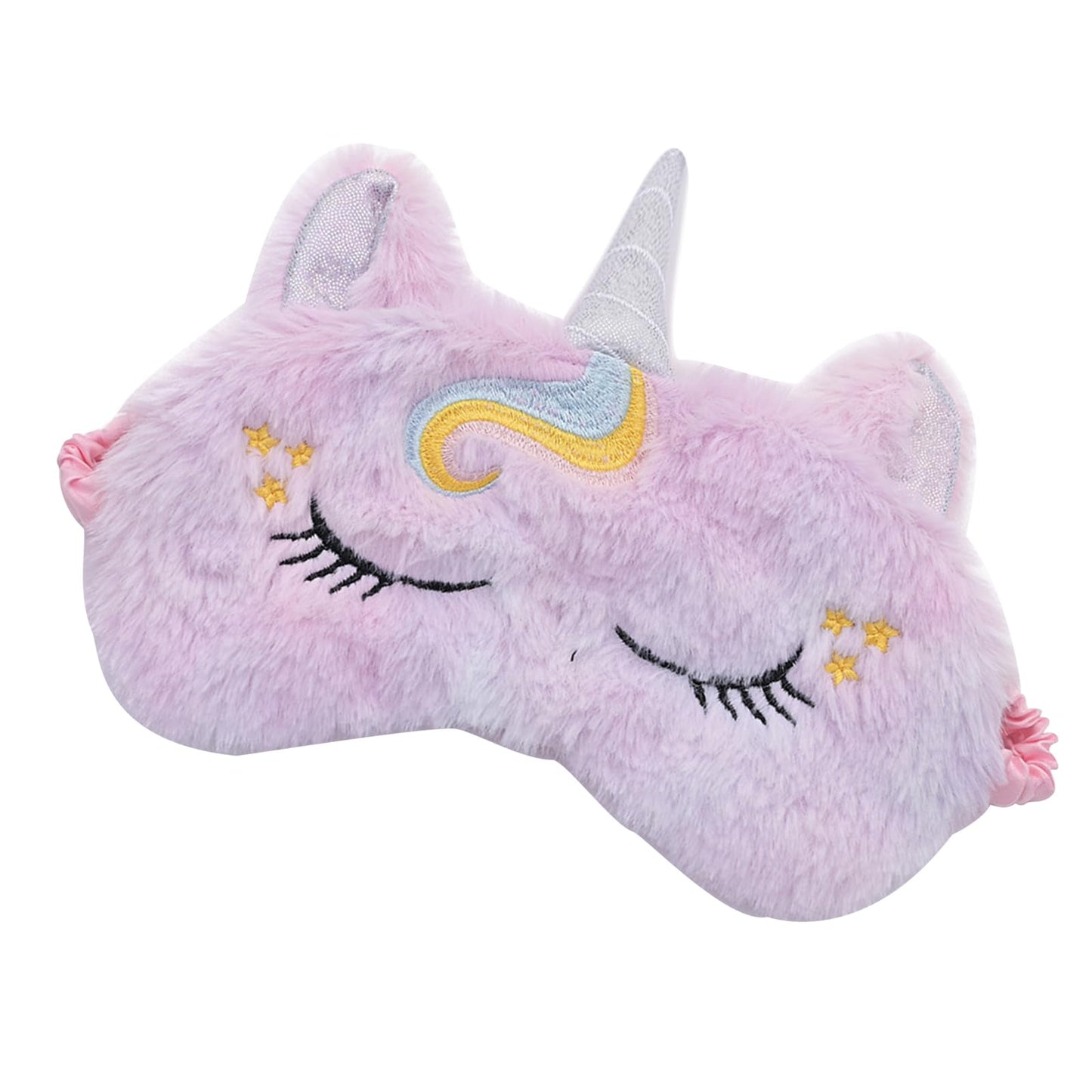 Cute Animal Sleeping Mask Soft Plush Blindfold Cute Rabbit Panda Koala Eye Cover Eyeshade for Kids Teens Girls Women (Flamingo)