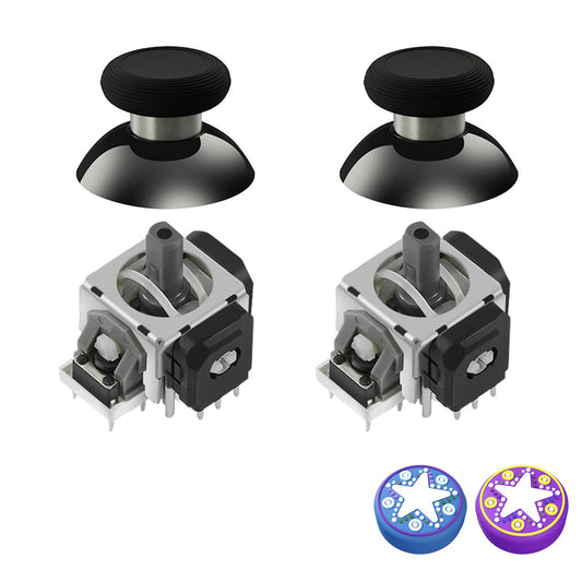 AKNES GuliKit TMR Electromagnetic Joysticks Replacement for Switch Pro Controller, Thumbstick Grips for Switch Pro Controller, Thumbstick Caps Included