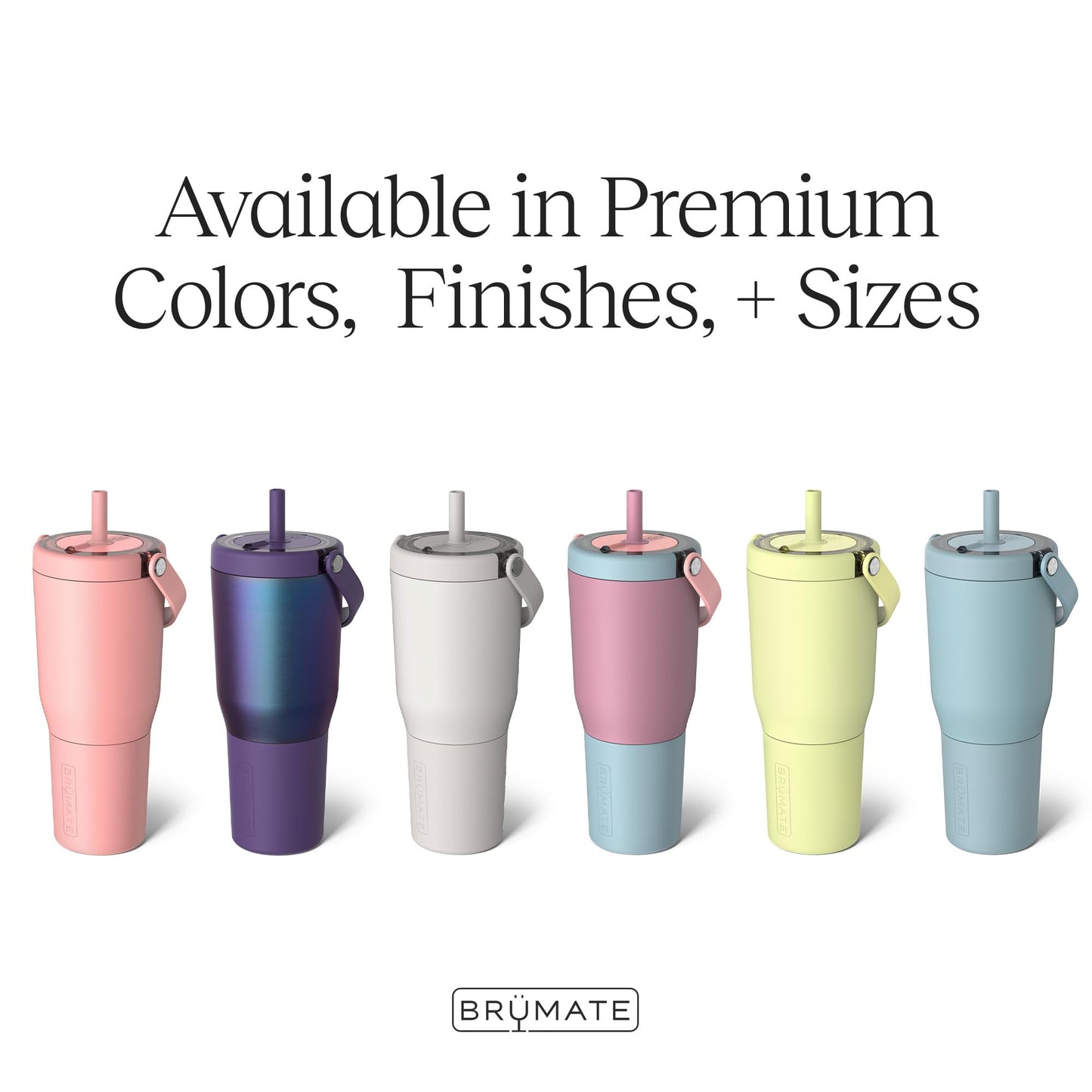 BrüMate Resa 35oz 100% Leakproof Travel Tumbler w/Handle & Straw | Flexible SoftSip Straw | Silicone Sleeve for Durability | Stainless Steel | Cup Holder & Travel Friendly Water Bottle (Lilac Dusk)