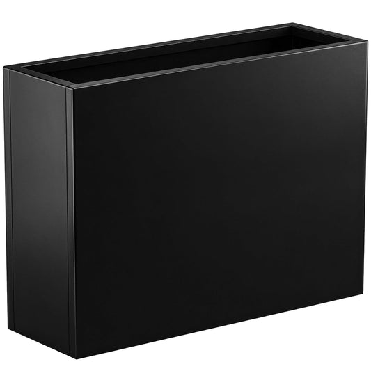 Toriexon 36" Metal Planter Box, Large Rectangular Window Box with Drainage Holes & Rust-Proof Coating, Modern Outdoor/Indoor Flower Box for Balcony, Patio & Herbs, Black