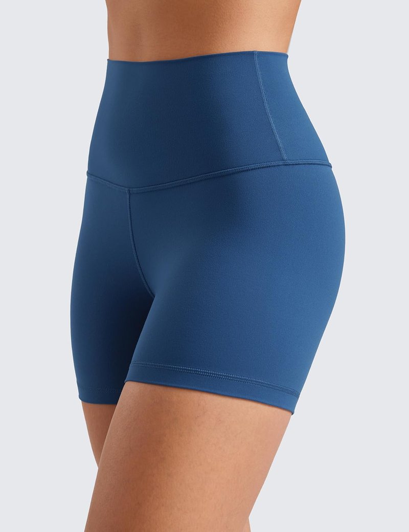 CRZ YOGA Butterluxe Biker Shorts 4'' - High Waisted Booty Workout Volleyball Yoga Womens Spandex French Navy Medium