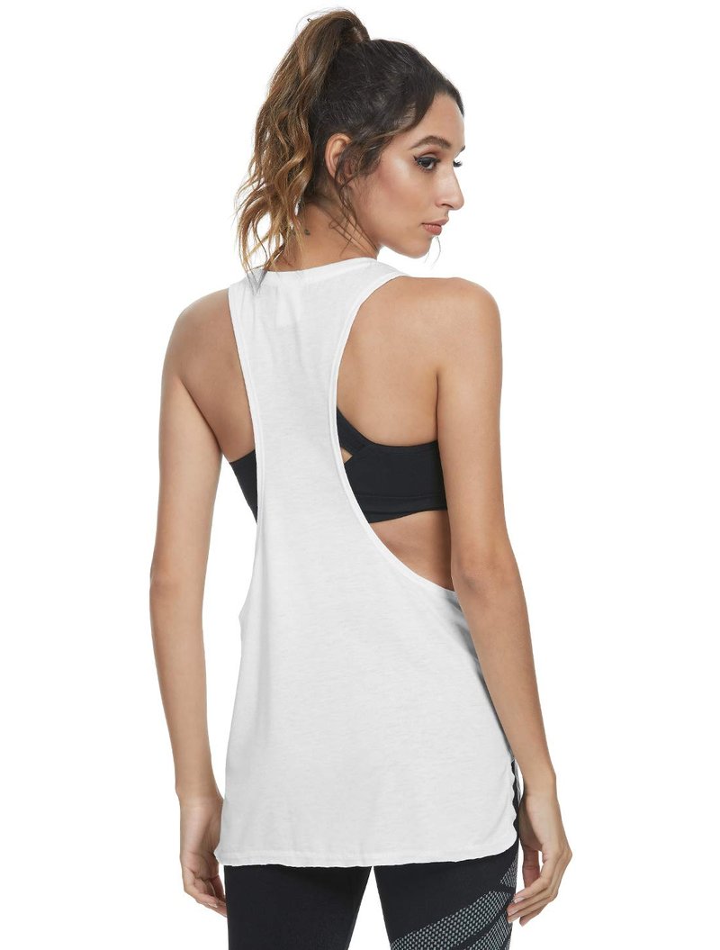 Cosy Pyro Workout Tank Tops for Women Lightweight Running Tanks Basic Gym Tops Sleeveless Athletic Yoga Shirts-4 Pack Black/Light Gray/White/Pink XL