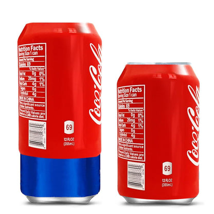 Can Covers that Look Like Soda, Silicone Sleeves for Cans, Can Wraps, Fits All 12FL OZ 355ml (Red - 2 Pack)