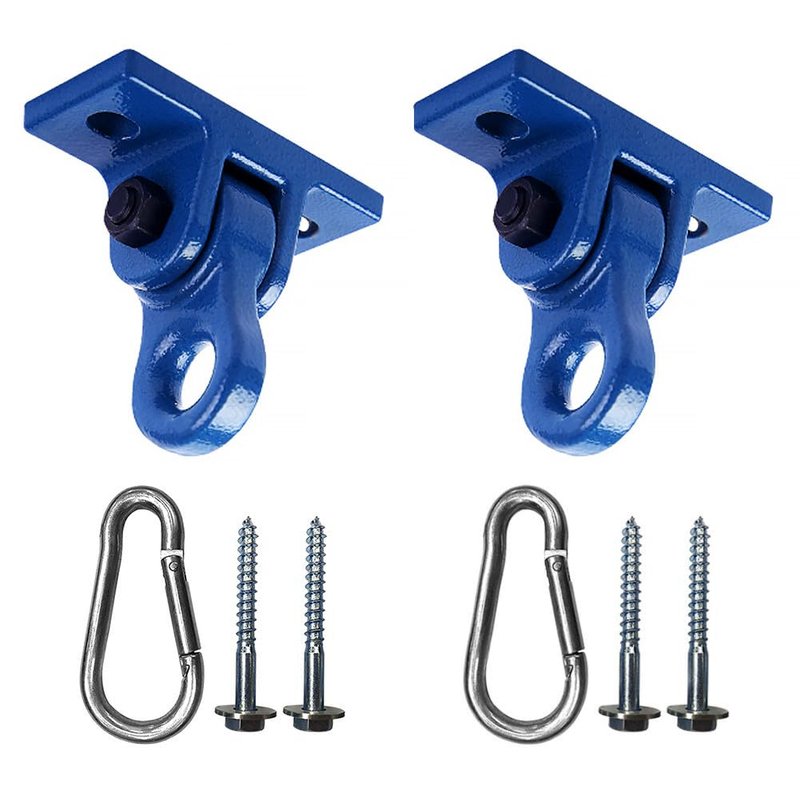 ABUSA Heavy Duty Blue Swing Hangers Screws Bolts Included Over 5000 lb Capacity Playground Porch Yoga Seat Trapeze Wooden Sets Indoor Outdoor 2 Pack