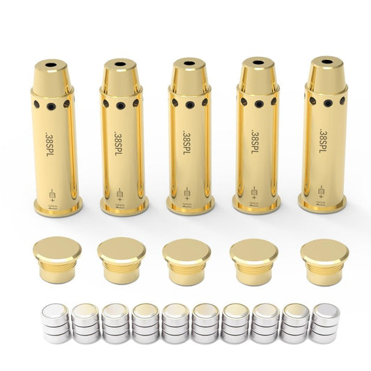 ARKSight 38 SPL x5pcs Dry Fire Training Cartridge Integrated Snap Cap for Dry Fire Trainer, Red Dot Beam Bullet with Double O-Ring