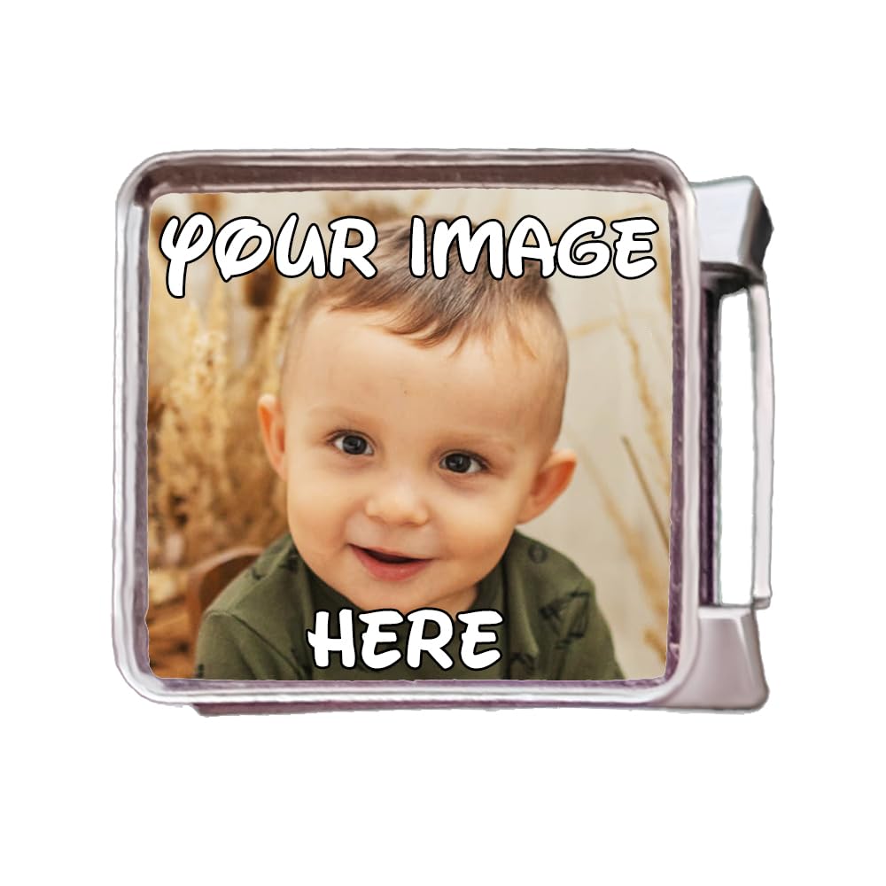 2Burned Personalised Photo Charm For Italian Style 9 mm Bracelets Stainless Steel Custom Image Picture