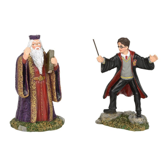 Department56 Harry Potter Village Accessories Harry and Headmaster Figurine, Set of 2, 3.15" (6002314)