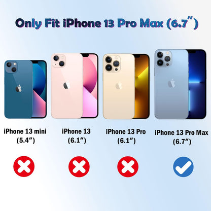 QHOHQ 3 Pack Screen Protector for iPhone 13 Pro Max 6.7" with 3 Pack Tempered Glass Camera Lens Protector, Ultra HD, 9H Hardness, Scratch Resistant, Easy Install - Case Friendly