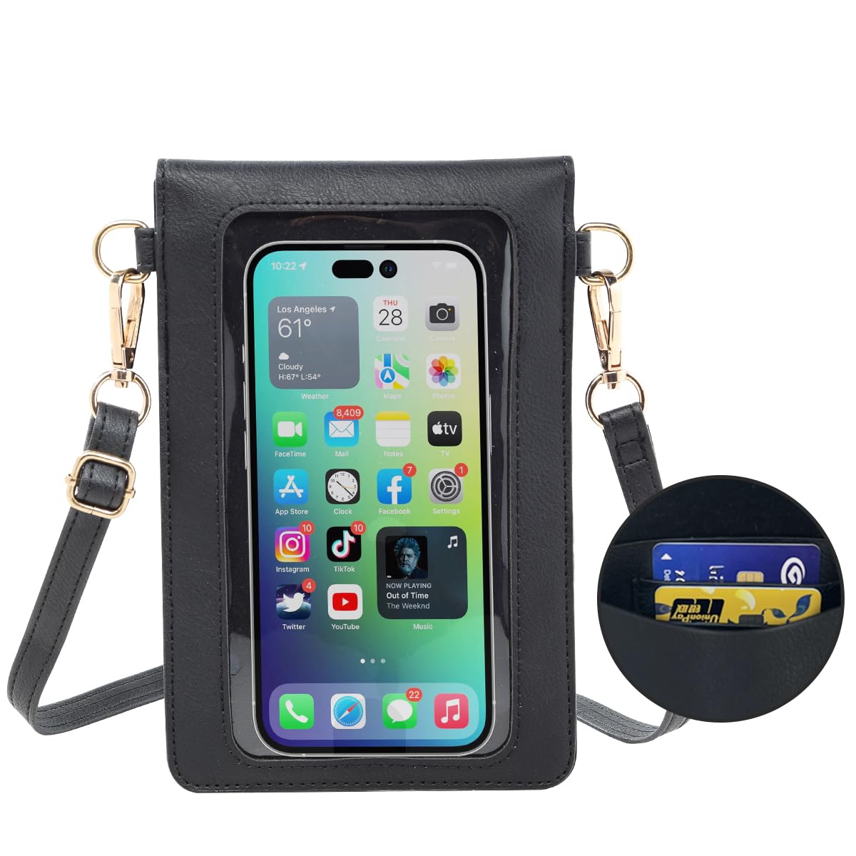 AnsTOP Small Crossbody Bag for Women - Phone Purse Crossbody Cell Phone Purse for Women with 2 Strap