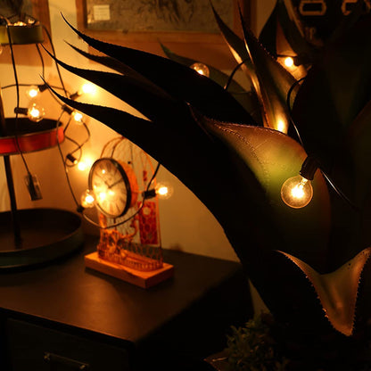 Abeja Outdoor String Light 100 Ft G40 Patio Lights with 105 Edison Glass Bulbs E12 Socket Base (5 Spare) Globe Clear Hanging Lights for Backyard Balcony Deck Party Decor, Not Connectable, Black