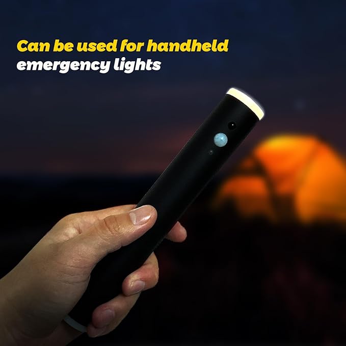 Motion Sensor Night Lights, Magnet Body Sensor Hallway LED Wall Lights, Rechargeable Portable Stairway, Battery Powered Cabinet Lights, Bedside Night Light (1pcs-Black)