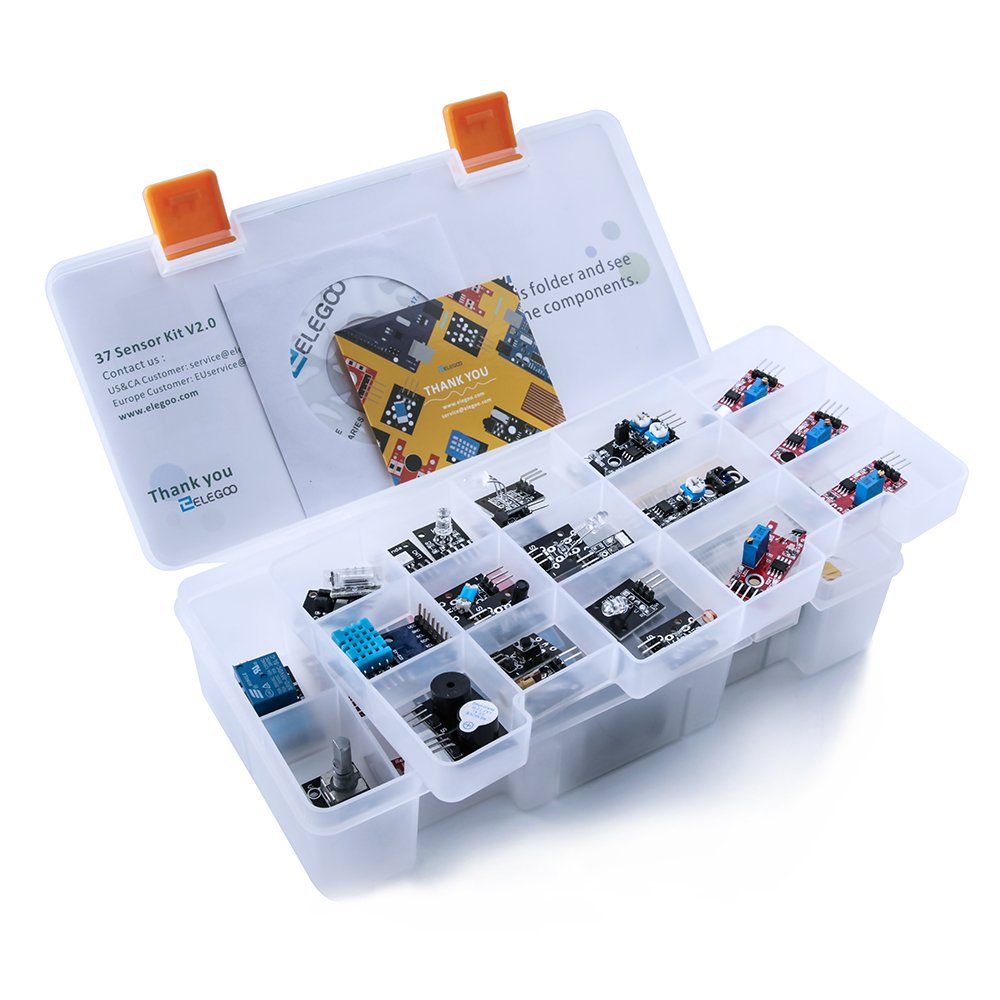 ELEGOO Upgraded 37 in 1 Sensor Modules Kit with Tutorial Compatible with Arduino IDE UNO R3 MEGA Nano