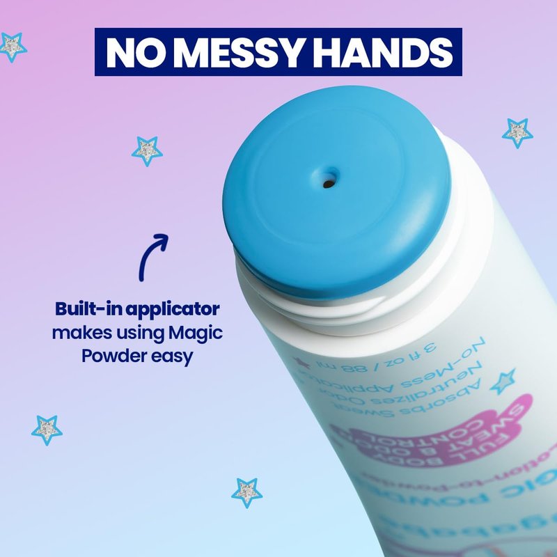 Megababe Sweat & Odor Absorbing Lotion - Magic Powder Stay-Dry Lotion to Powder | Summer and Hot Weather Essential | Aluminum-Free, Talc-Free | 3 fl oz