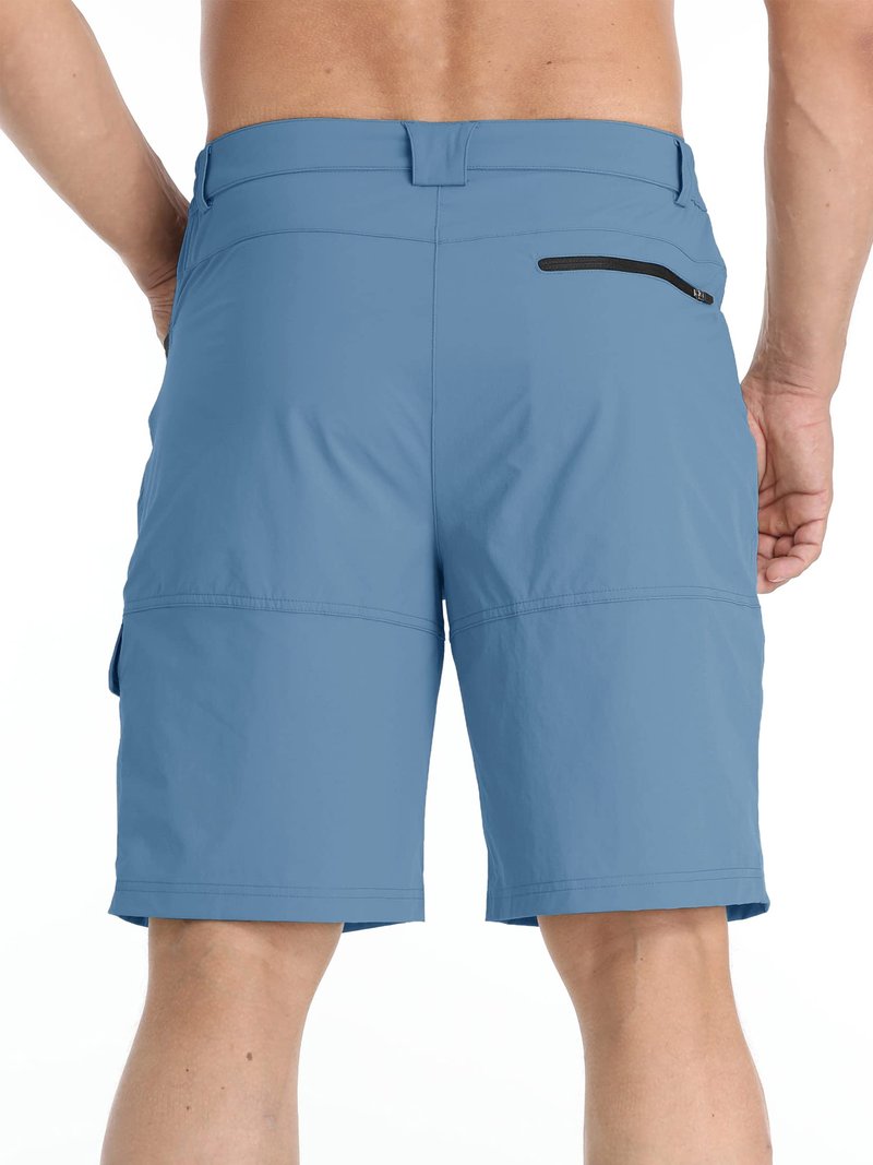 TACVASEN Men's Casual Shorts Lightweight Quick Dry Cargo Hiking Tactical Shorts Golf Dress Outdoor Summer with Pockets Light Blue 30