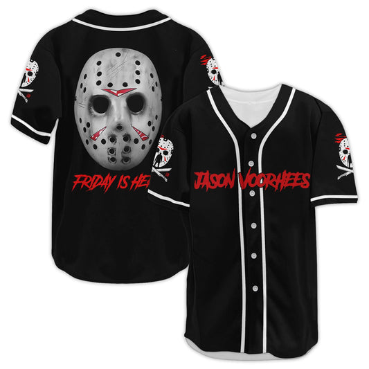 fat mummy Jason Horror Baseball Jerseys Shirt Scary Movie Halloween Shirt Gifts for Movie Lover (L) Black-White…