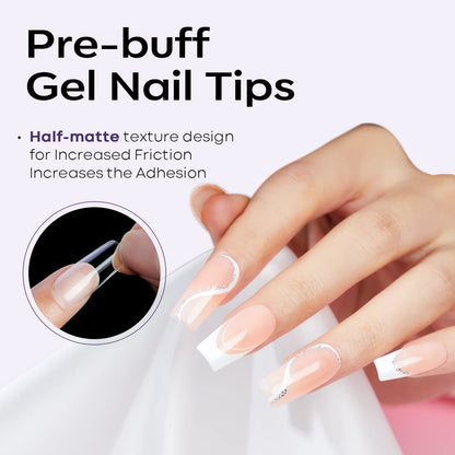modelones 9 in One Gel Nail Glue Brush On Nail Glue 15 ml for Tips, Rhinestones, Base Coat, Blooming Art Gel Kit for Press on Nails Acrylic Tips U V Lamp Needed 2Pcs
