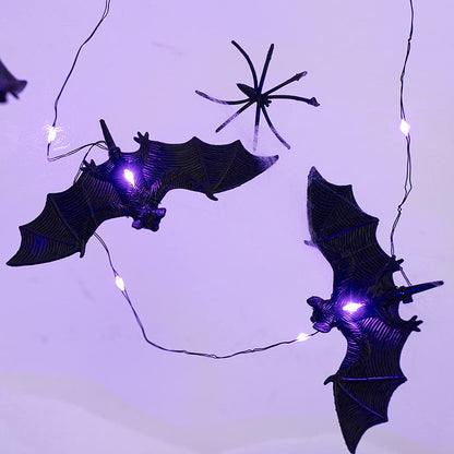 BOHON Halloween Lights String 30 LEDs Bat Fairy Lights with Remote 12 Lighting Modes Battery Operated String Lights for Outdoor Indoor Party Patio Halloween Decoration