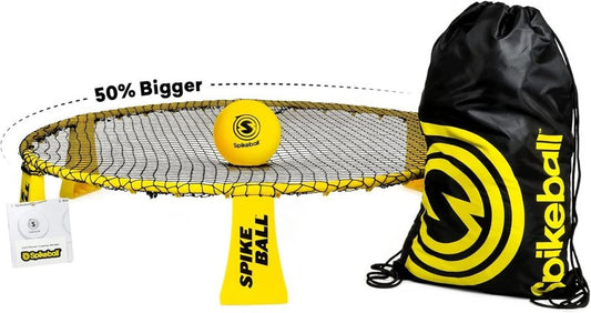 Spikeball Rookie Set (New), Includes 3 Balls, Net and Carrying Bag - 50% Larger Net and Ball, Original Roundnet Game Set for Adults and Family - Beach, Yard, Lawn, Backyard, and Gyms