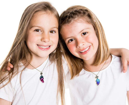 Best Friends Half Heart Pendant Necklace for Children, Kid's Best Friend Jewelry,Friendship Gift Girls BFF Necklaces-Love