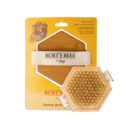 Burt's Bees for Pets Palm Brush with Hemp Bristles Best Ergonomic Dog Brush To Groom Large Dogs Easy to Hold Dog Brush Handle Reduces Stress On Your Wrist Ideal for Daily Grooming (Pack of 1)