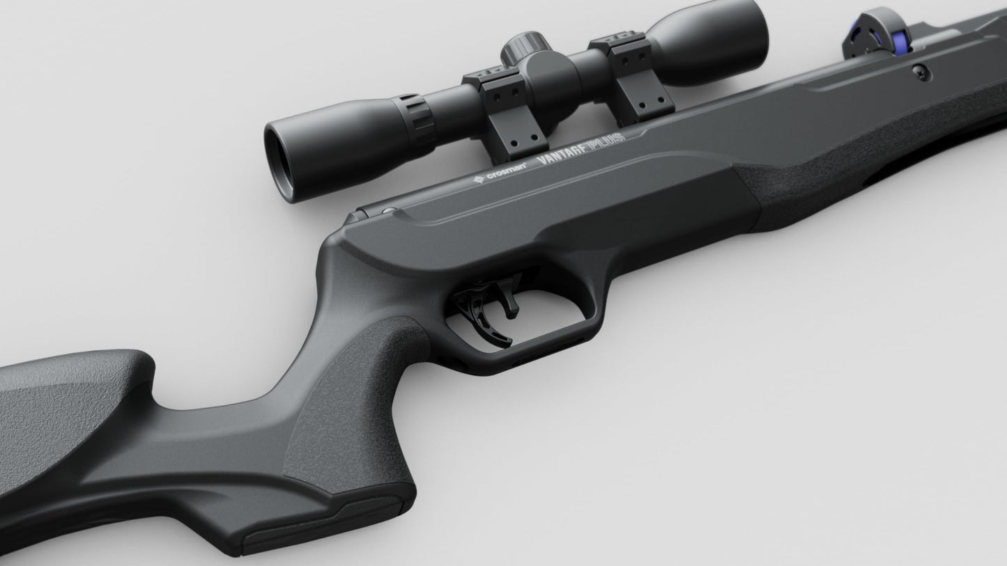 Crosman CVANP2X Vantage Plus .22-Caliber Break Barrel Air Rifle with 4x32 Scope, Black