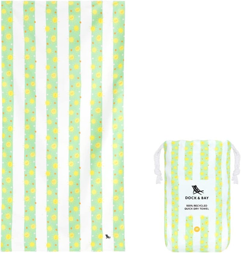 Beach Towel - Quick Dry, Sand-Free, Compact & Lightweight | 100% Recycled, Large (160x90cm)