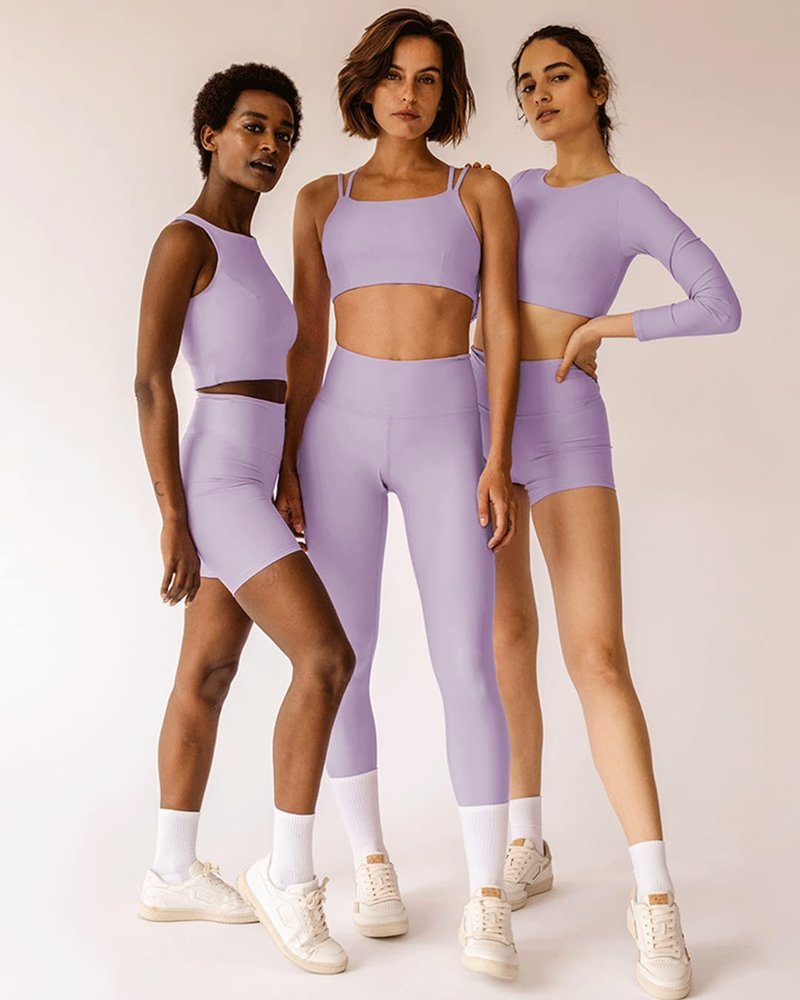 FULLSOFT High Waisted Biker Shorts for Women-5" Tummy Control Fitness Compression Athletic Workout Running Yoga Gym Soft Shorts Summer Women's Clothing Underwear Sales(Light Purple,Large-X-Large)