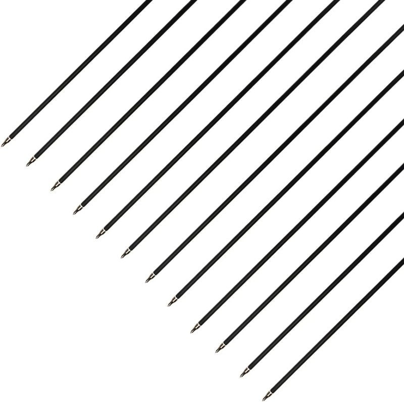 30-Inch Carbon Hunting Arrows - 4" Shield Turkey Feathers, Spine 400 for Recurve & Long Bows | Pack of 12