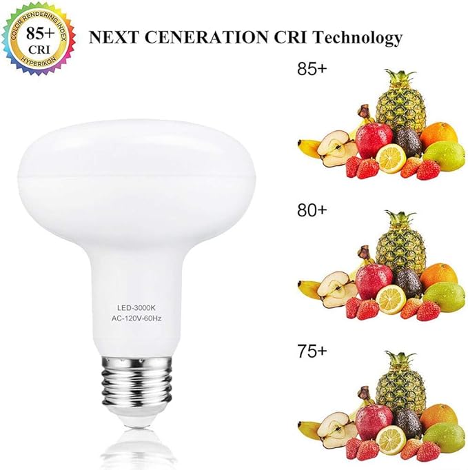 Small frog LED Bulb R30 or BR30,12W(100W Equivalent),1200 Lumens,Upgrade for 100W Bulb,3000K Soft White Color,for Recessed Can Use,Wide Flood Light,Dimmable,(Pack of 4)