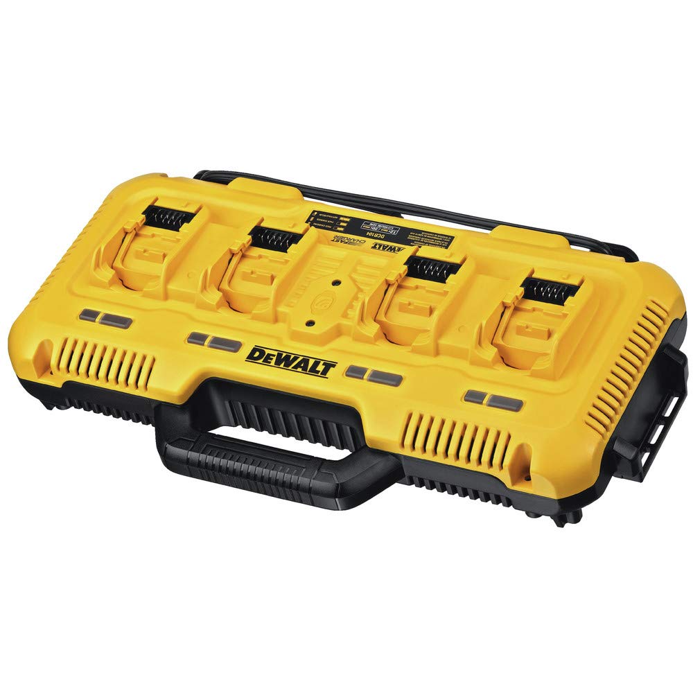 DEWALT 20V MAX* Charger, 4-Port, Rapid Charge (DCB104) , Black/Yellow