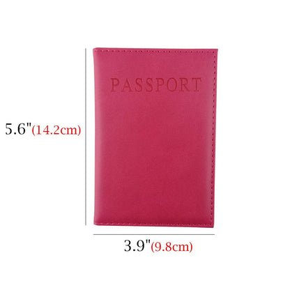 Honbay 2PCS Artificial Leather Passport Holder Cover Passport Case for Men and Women