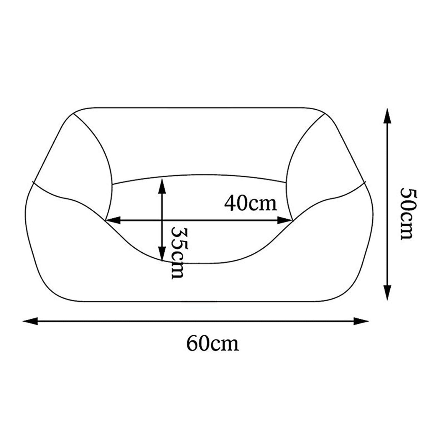 dibea Dog Bed with Reversible Dog Cushion.