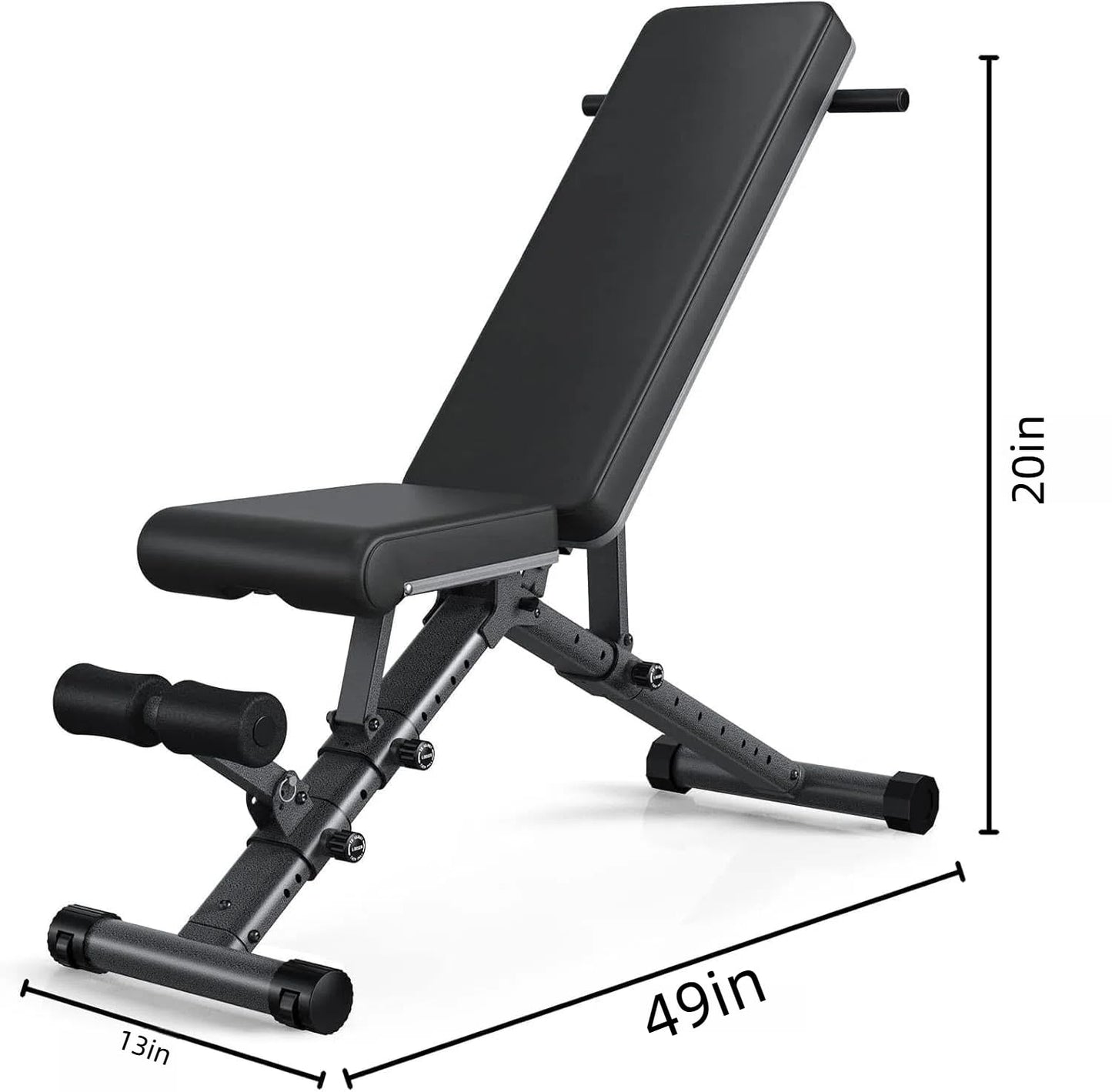 BARWING Adjustable Weight Bench Workout Bench, 1000 LB Heavy Duty Incline Decline Bench for Home Gym, Easy Assembly Foldable Training Lifting Bench, Ultra Short Gap 2025 New Version