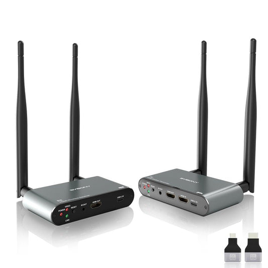 SVBONY TransAir2 Wireless HDMI Transmitter and Receiver 4K 30Hz, 5.8GHz, 1TX to 4 RXS, 1000 FT, HDMI Loop-Out, IR Extend, 0.06s Latency, 9 Channels, from PC, Laptop, STB to TV, Projector, Monitor