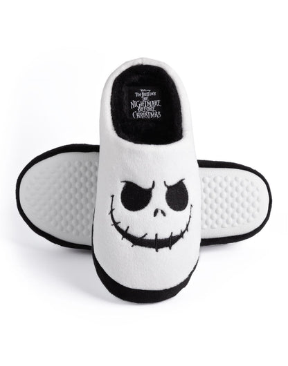 Disney The Nightmare Before Christmas Womens Slippers | Ladies Jack Skellington Halloween Footwear | Xmas Holiday Loungewear
