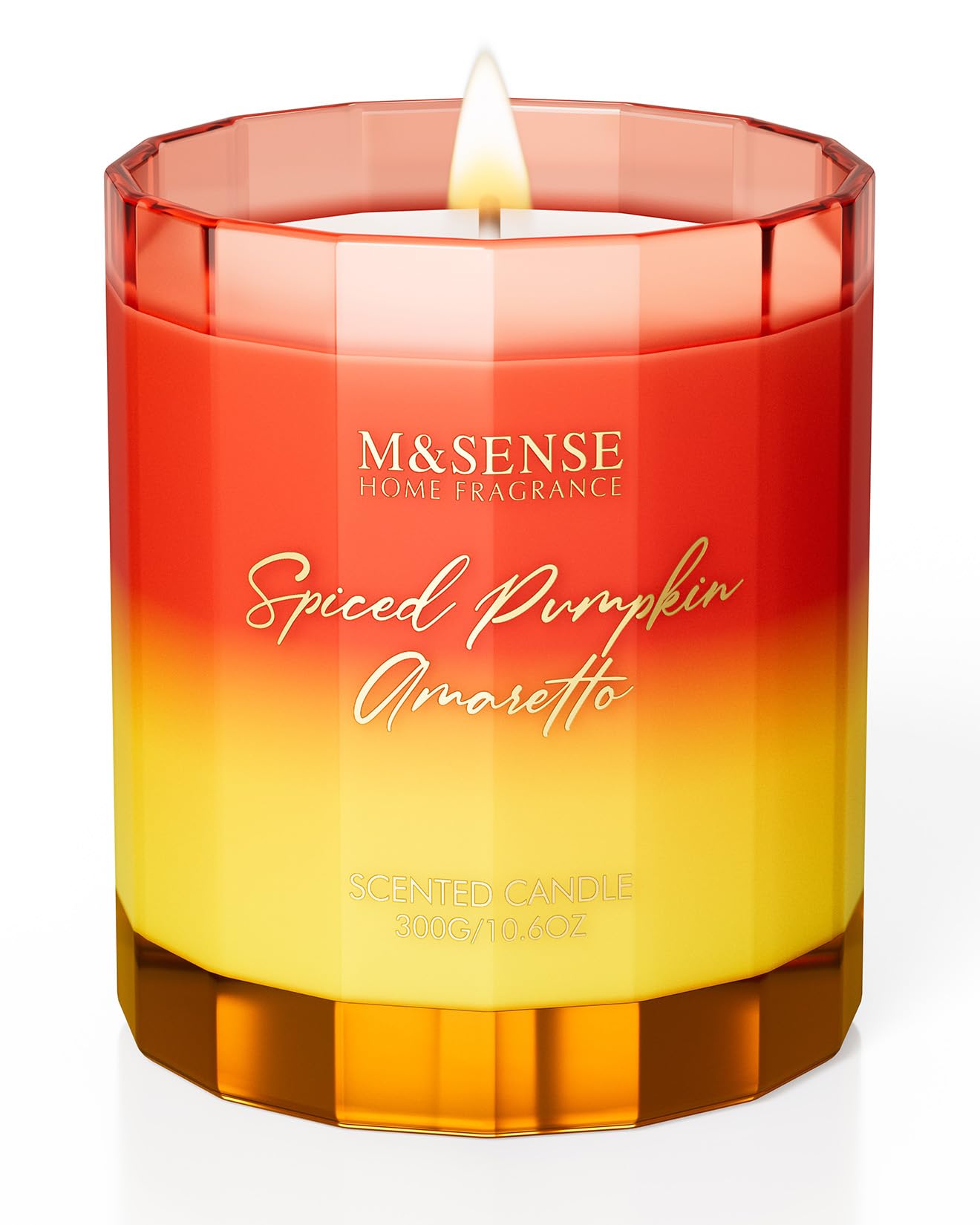 M&SENSE Spiced Pumpkin Soy Scented Candles Natural Non Toxic, 10.6oz 60 Hours Long Lasting Slow Burning Fall Scent Unique Luxury Candle Gifts Halloween Home Decor for Women Men