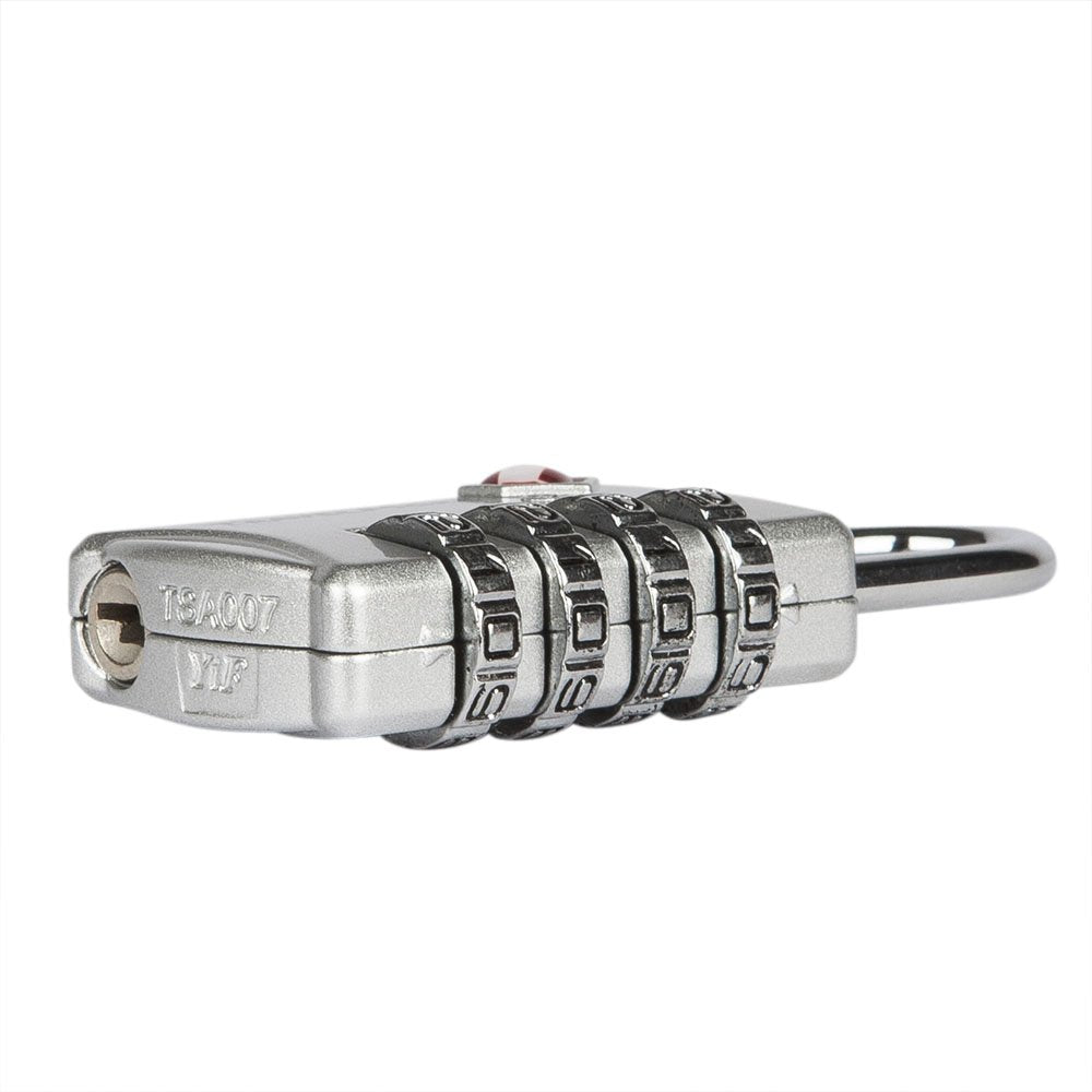 5 Pack TSA Luggage Locks with 4 Digit Combination – Heavy Duty Set Your Own Padlocks for Travel, Baggage, Suitcases & Backpacks - Silver