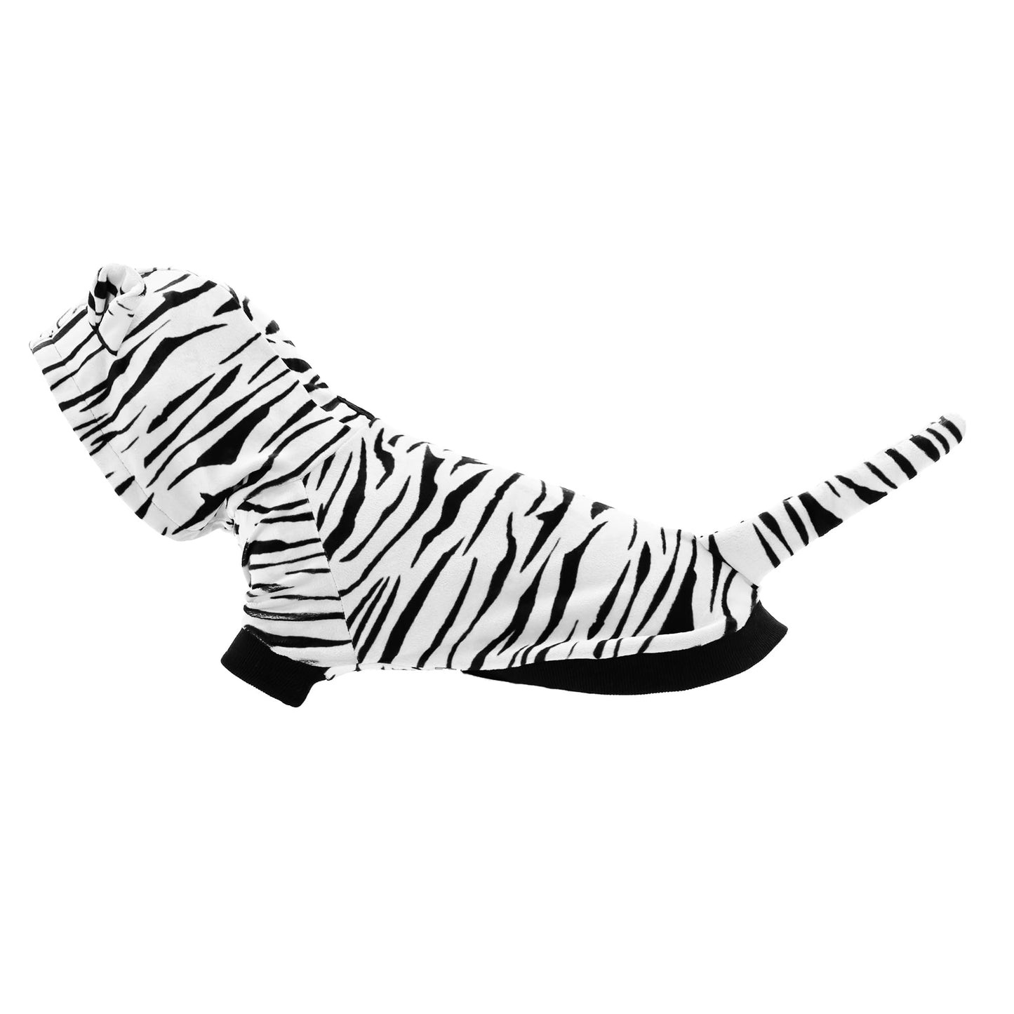NACOCO Halloween Dog Tiger Costume - Pet White Tiger Cosplay Clothes Coat Hoodie Outfits Cute Warm Winter Apparel for Small and Medium Dogs(White, M)